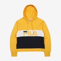 Fila Color Block Crop - Naisten Hoodie - Keltainen | FI-24643